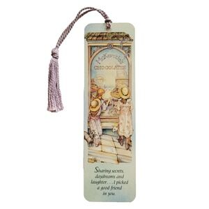 Vintage 90s Kim Jacobs Tassel Bookmark Chocolate Coffee Shop, 1990 Artworks KJ07